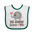 thumbnail image 1 of Inktastic My Gammy Loves Me Grandchild Boys or Girls Baby Bib, 1 of 4