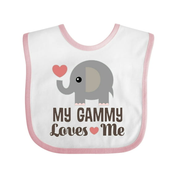 Inktastic My Gammy Loves Me Grandchild Boys or Girls Baby Bib
