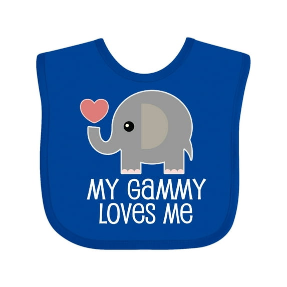 Inktastic My Gammy Loves Me Grandchild Boys or Girls Baby Bib