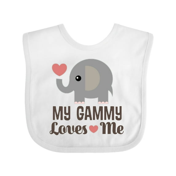 Inktastic My Gammy Loves Me Grandchild Boys or Girls Baby Bib