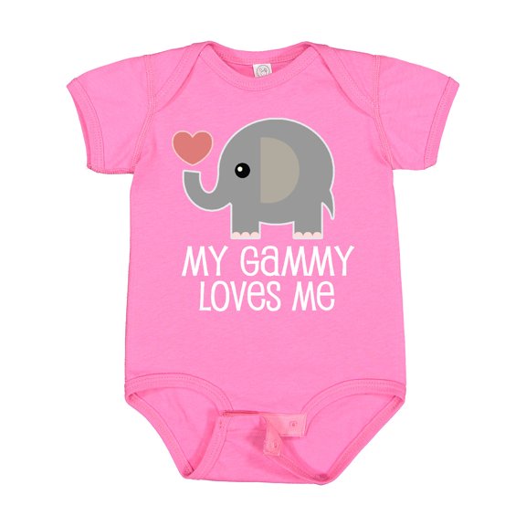 Inktastic My Gammy Loves Me Grandchild Boys or Girls Baby Bodysuit