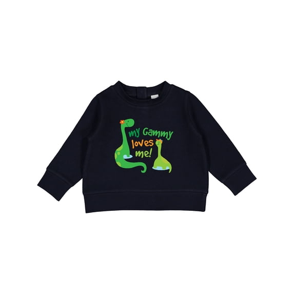 Inktastic My Gammy Loves Me Grandson Dinosaur Baby Sweatshirt