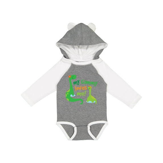 Inktastic My Gammy Loves Me Grandson Dinosaur Boys Long Sleeve Baby Bodysuit