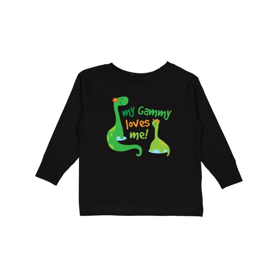 Inktastic My Gammy Loves Me Grandson Dinosaur Boys Long Sleeve Toddler T-Shirt