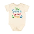 thumbnail image 1 of Inktastic My Gampa Loves Me Boys Girls Boys or Girls Baby Bodysuit, 1 of 5