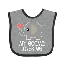 Inktastic My Geema Grandma Loves Me Boys or Girls Baby Bib