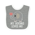 thumbnail image 1 of Inktastic My Geema Grandma Loves Me Boys or Girls Baby Bib, 1 of 4