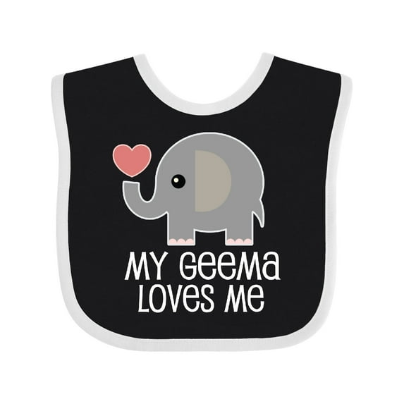 Inktastic My Geema Grandma Loves Me Boys or Girls Baby Bib
