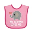 thumbnail image 1 of Inktastic My Geema Grandma Loves Me Boys or Girls Baby Bib, 1 of 4