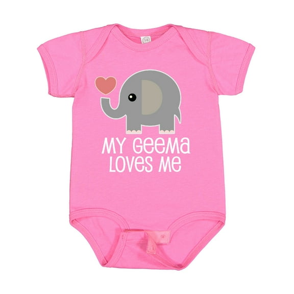 Inktastic My Geema Grandma Loves Me Boys or Girls Baby Bodysuit