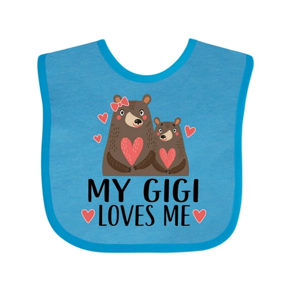 Inktastic My Gigi Loves Me Bear Boys or Girls Baby Bib