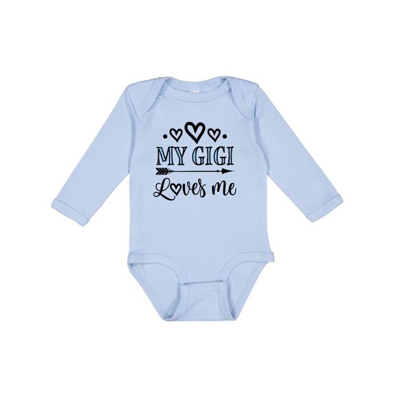 Inktastic My Gigi Loves Me Boys or Girls Long Sleeve Baby Bodysuit