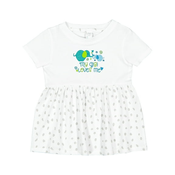 Inktastic My Gigi Loves Me Cute Elephants Girls Baby Dress