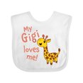 thumbnail image 1 of Inktastic My Gigi Loves Me Cute Giraffe Boys or Girls Baby Bib, 1 of 4