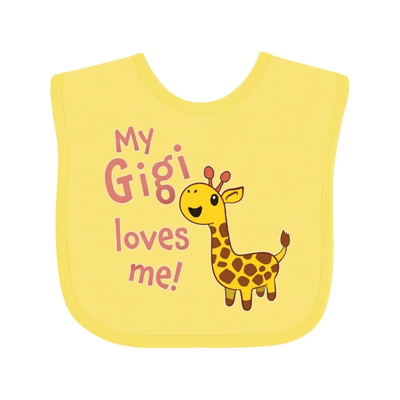 Inktastic My Gigi Loves Me Cute Giraffe Boys or Girls Baby Bib