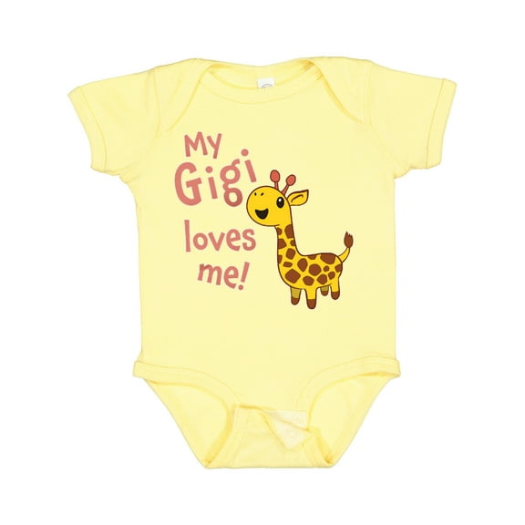 Inktastic My Gigi Loves Me- Cute Giraffe Boys or Girls Baby Bodysuit