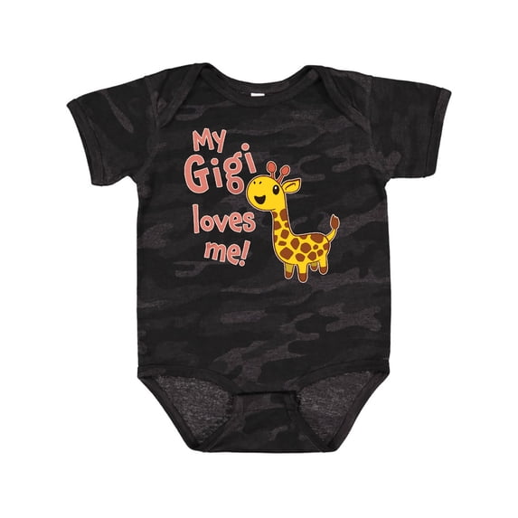 Inktastic My Gigi Loves Me- Cute Giraffe Boys or Girls Baby Bodysuit