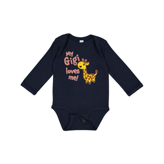 Inktastic My Gigi Loves Me Cute Giraffe Boys or Girls Long Sleeve Baby Bodysuit