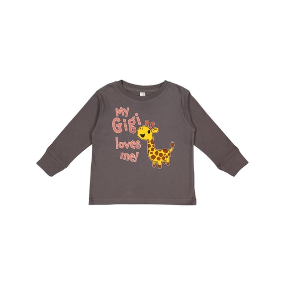Inktastic My Gigi Loves Me Cute Giraffe Boys or Girls Long Sleeve Toddler T-Shirt