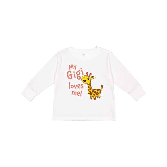 Inktastic My Gigi Loves Me Cute Giraffe Boys or Girls Long Sleeve Toddler T-Shirt