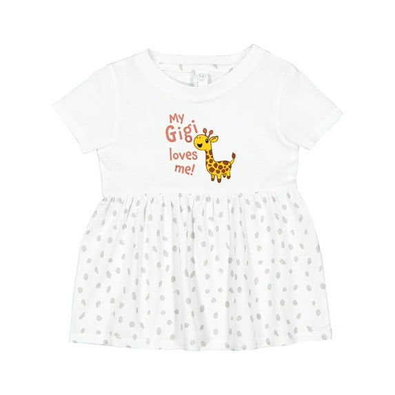 Inktastic My Gigi Loves Me Cute Giraffe Girls Baby Dress