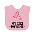 thumbnail image 1 of Inktastic My Gigi Loves Me Flamingo Girls Baby Bib, 1 of 4