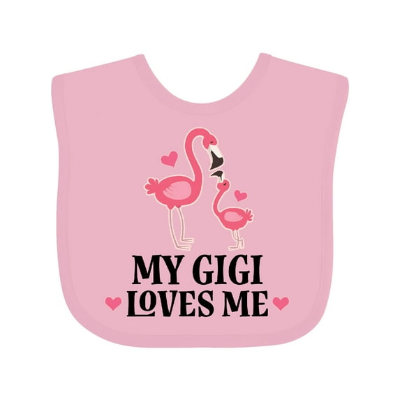 Inktastic My Gigi Loves Me Flamingo Girls Baby Bib