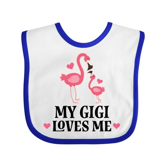 Inktastic My Gigi Loves Me Flamingo Girls Baby Bib