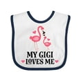 thumbnail image 1 of Inktastic My Gigi Loves Me Flamingo Girls Baby Bib, 1 of 4