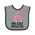 thumbnail image 1 of Inktastic My Gigi Loves Me Flamingo Girls Baby Bib, 1 of 4