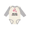 thumbnail image 1 of Inktastic My Gigi Loves Me Flamingo Girls Long Sleeve Baby Bodysuit, 1 of 5