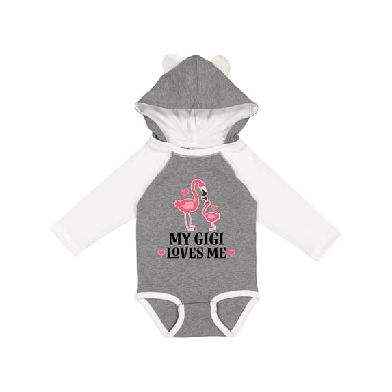 Inktastic My Gigi Loves Me Flamingo Girls Long Sleeve Baby Bodysuit