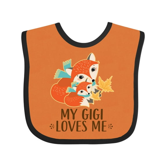 Inktastic My Gigi Loves Me Fox Grandchild Boys or Girls Baby Bib