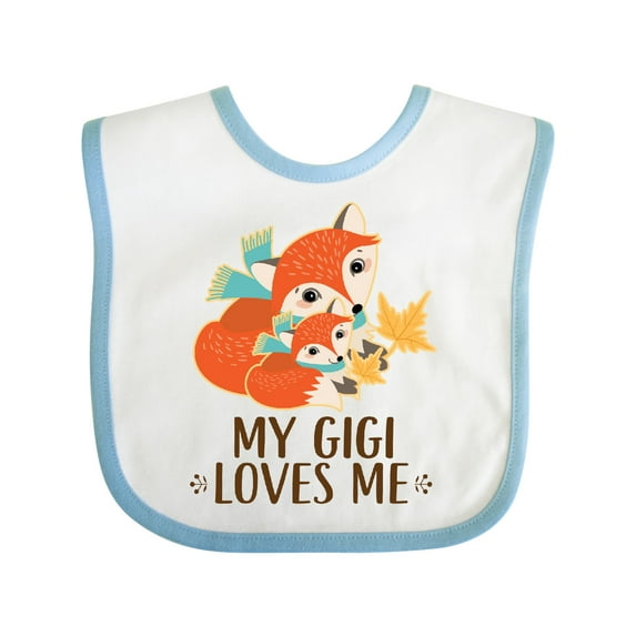 Inktastic My Gigi Loves Me Fox Grandchild Boys or Girls Baby Bib