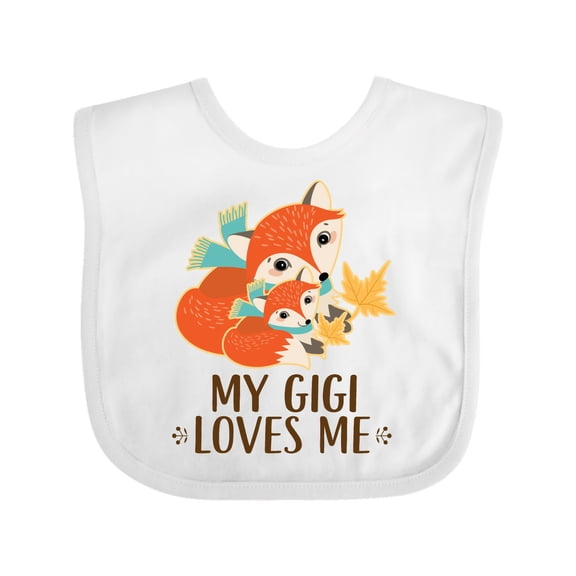 Inktastic My Gigi Loves Me Fox Grandchild Boys or Girls Baby Bib