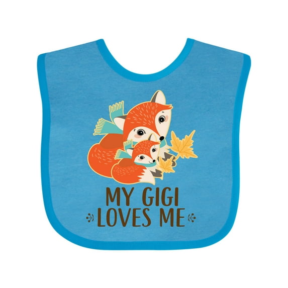 Inktastic My Gigi Loves Me Fox Grandchild Boys or Girls Baby Bib