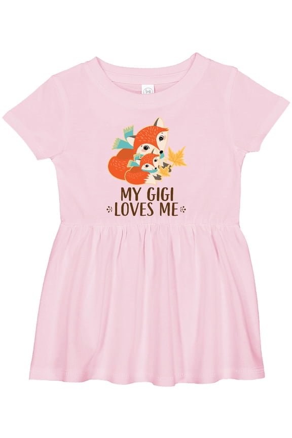 My Gigi Loves Me Fox Grandchild Girls Baby Dress