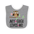 thumbnail image 1 of Inktastic My Gigi Loves Me Girl Owl Girls Baby Bib, 1 of 4