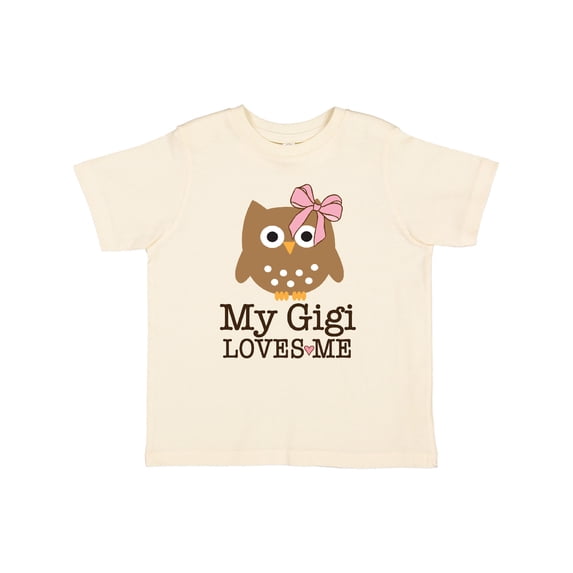 Inktastic My Gigi Loves Me Girl Owl Granddaughter Girls Toddler T-Shirt
