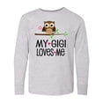 thumbnail image 1 of Inktastic My Gigi Loves Me Girl Owl Long Sleeve Youth T-Shirt, 1 of 5