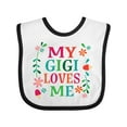 thumbnail image 1 of Inktastic My Gigi Loves Me Girls Apparel Girls Baby Bib, 1 of 4