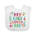 thumbnail image 1 of Inktastic My Gigi Loves Me Girls Apparel Girls Baby Bib, 1 of 4