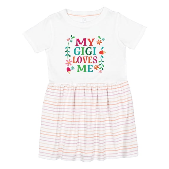 Inktastic My Gigi Loves Me Girls Apparel Girls Toddler Dress