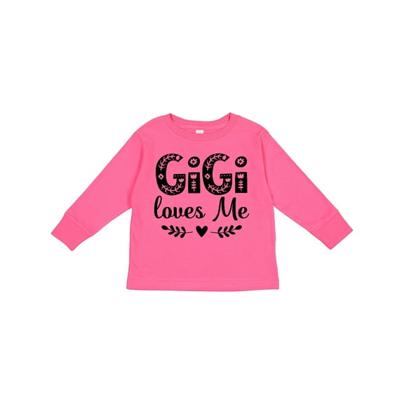 Inktastic My Gigi Loves Me Girls Girls Long Sleeve Toddler T-Shirt