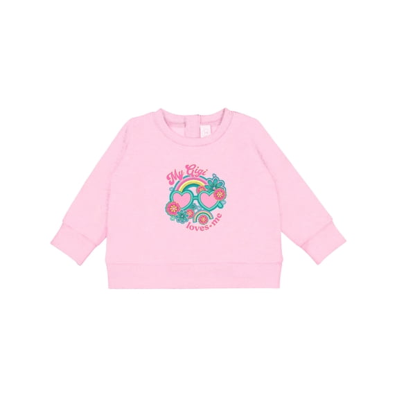 Inktastic My Gigi Loves Me Girls Rainbow Granddaughter Baby Sweatshirt