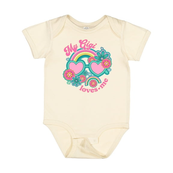 Inktastic My Gigi Loves Me Girls Rainbow Granddaughter Girls Baby Bodysuit