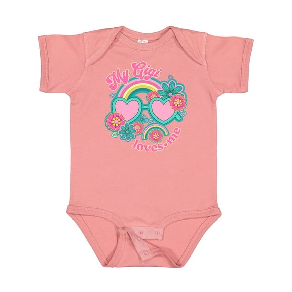 Inktastic My Gigi Loves Me Girls Rainbow Granddaughter Girls Baby Bodysuit