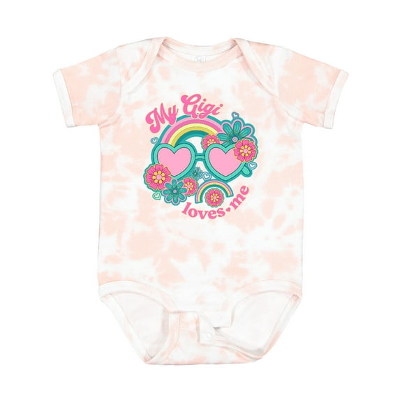 Inktastic My Gigi Loves Me Girls Rainbow Granddaughter Girls Baby Bodysuit