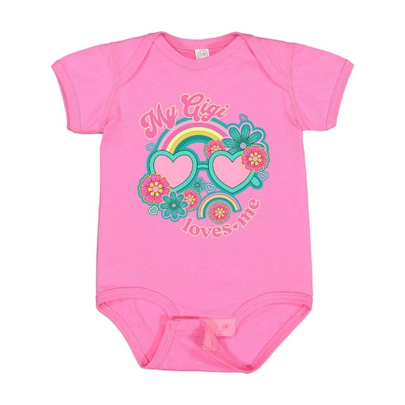 Inktastic My Gigi Loves Me Girls Rainbow Granddaughter Girls Baby Bodysuit