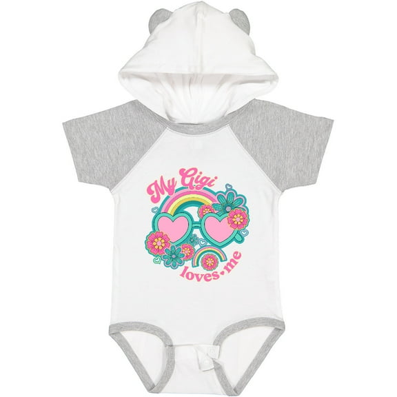 Inktastic My Gigi Loves Me Girls Rainbow Granddaughter Girls Baby Bodysuit